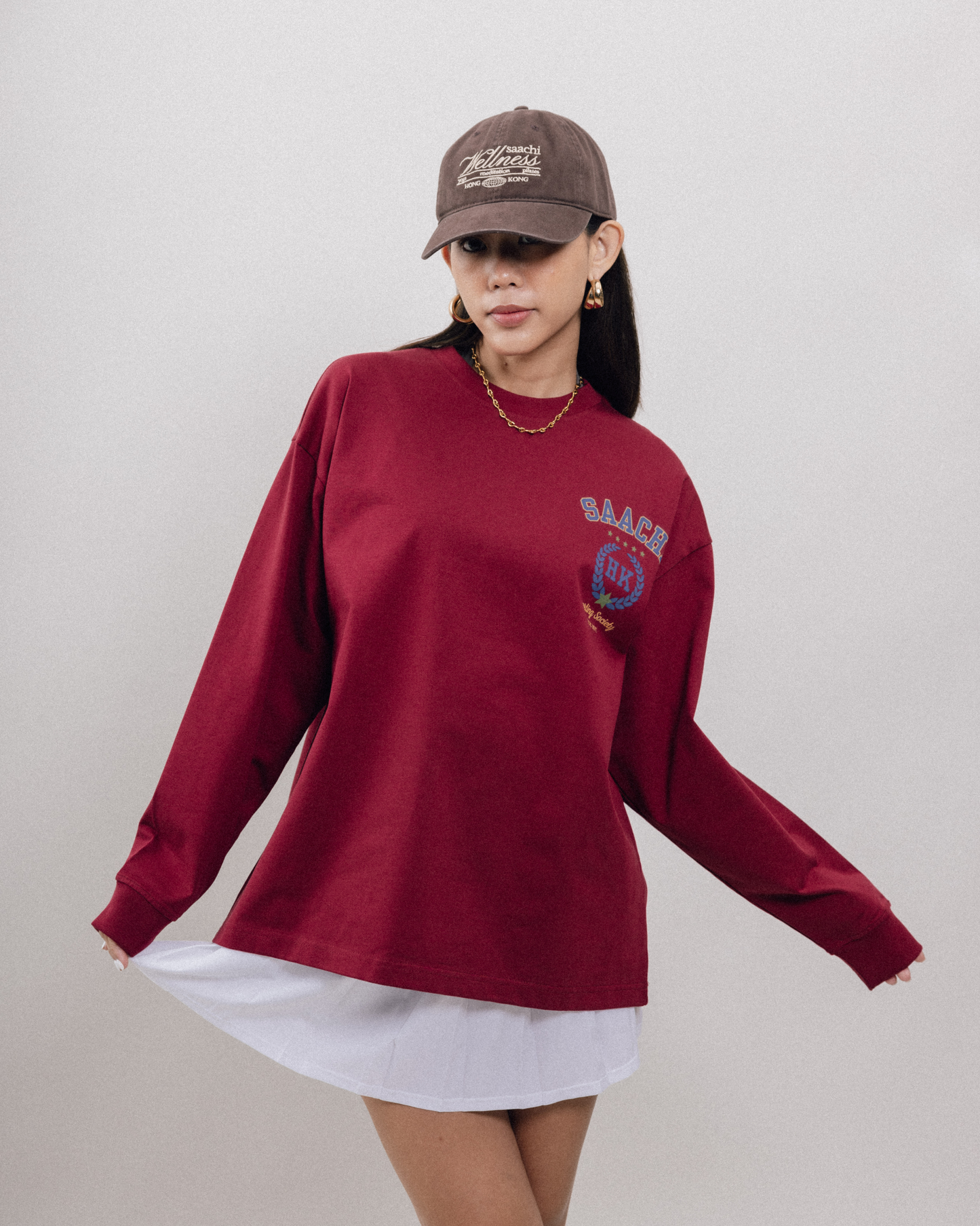 HK Crest Unisex Crewneck - Burgundy