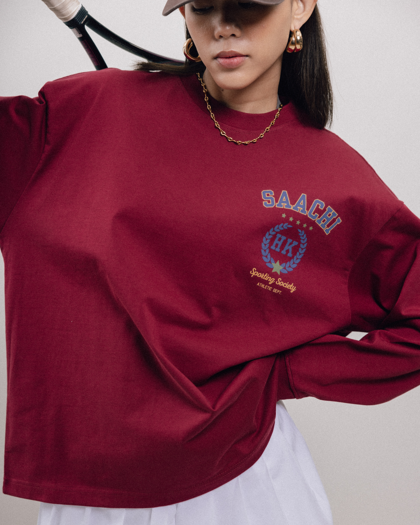 HK Crest Unisex Crewneck - Burgundy